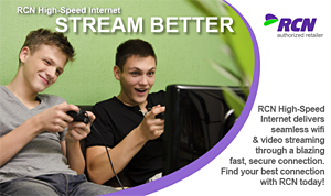RCN, high speed internet, internet, fast internet, cable internet, gaming internet speed, online gaming speeds