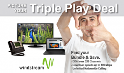 Windstream Triple Play, TV, Internet and Phone, Dish TV, high speed internet, home phone, Windstream bundles,